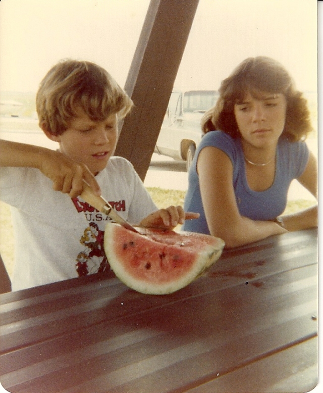 My brother, Ronnie and I in 79' at picnic area in Iowa.