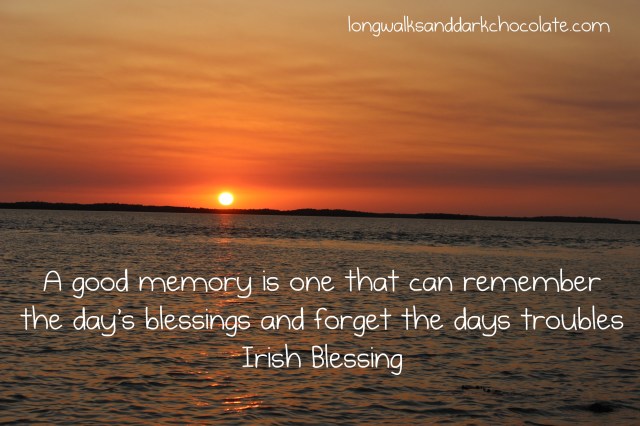 Irish blessing with background of Everglades sunset.