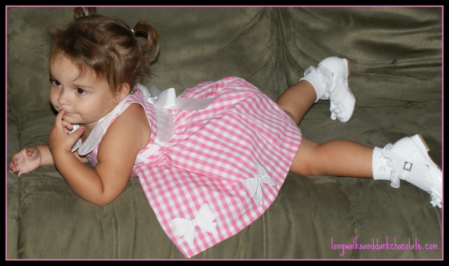 Princess Ayda on the old green couch